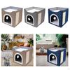 Cat Bed Cube Condo Dog Removable Cushion with Pet House for Multi Small