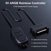 DS Mini ARGB PC Fans Controller Kit with One-to-One Matching Function for Computer Case RGB Fans, PC ARGB Heat Sink (3 Pin, 14 Key, SATA Power, 5th