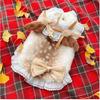 Pet dog clothes Autumn Winter Fluffy Deer Vest Dress Handmade for Small Medium Dogs Photography Costume for dog Cat Dog Set