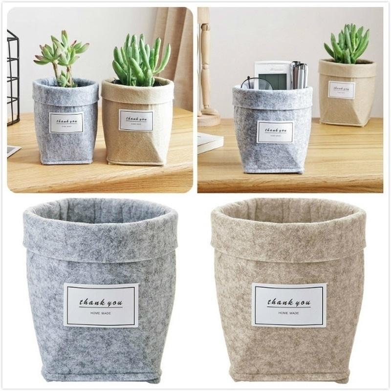 Flower Desktop Storage Basket Sundries Storage Box Small Cute Table Storage Basket  Storage Bags Org