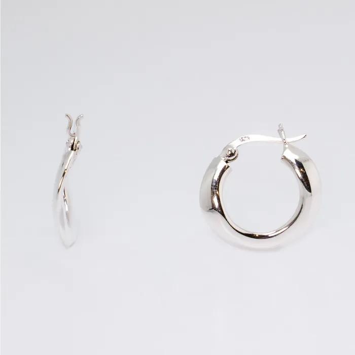 HR 15E_Curved Bold Ring Earring (Silver 925)