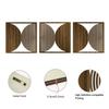 3 Pcs Minimalist Abstract Wall Art Modern Boho Half-circle Line Hollow Out Wall Decor Rustic Geometric Hanging Sign for Living Room Bedroom Office