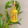 Gold Four-Faced Buddha Prayer Wheel Pendant with Rotatable Sand Gold Barrel Chain