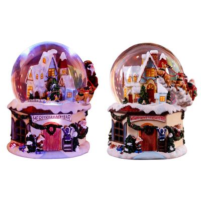 Christmas Rotating Music Box Christmas Snow Globe Christmas Scene with