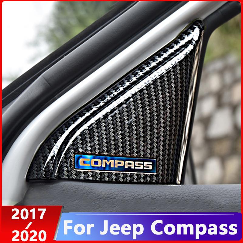 ABS Car Window A Pillar Colum Trim Cover Frame Sticker Decoration Fit For Jeep Compass 2017 2018   Interior Accessories