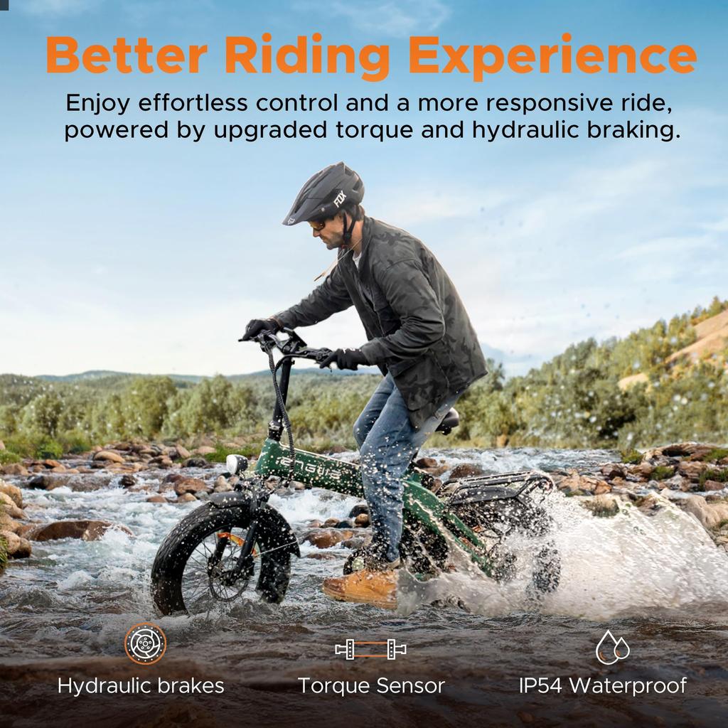 ENGWE Folding Electric Bicycle, 48V 13.5Ah Battery, Range Up To 120km, Foldable Design, All-terrain Application, EP-2 3.0 Boost