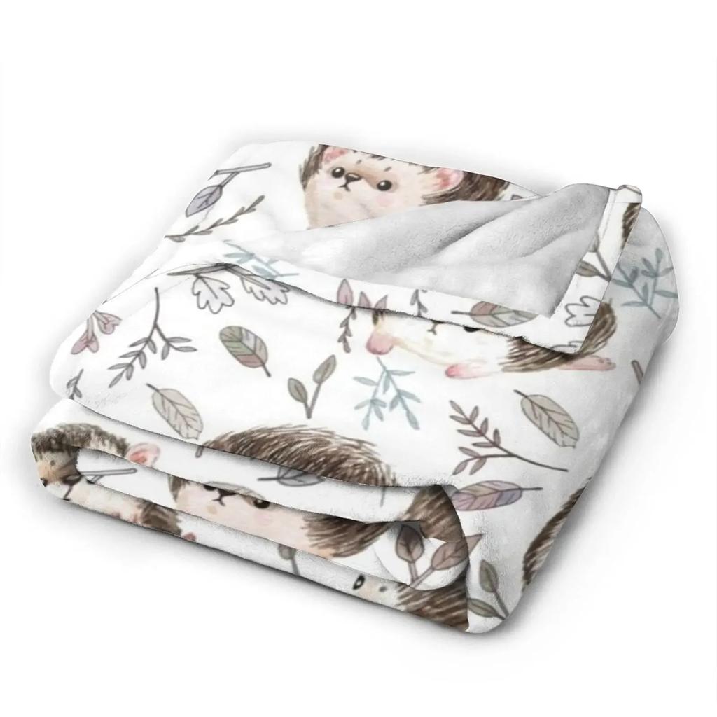 Hedgehog Blanket, Soft Flannel Throw Blanket with Super Cute Hedgehog Gifts for Girl Women Hedgehog Lovers Blanket for Couch Bed