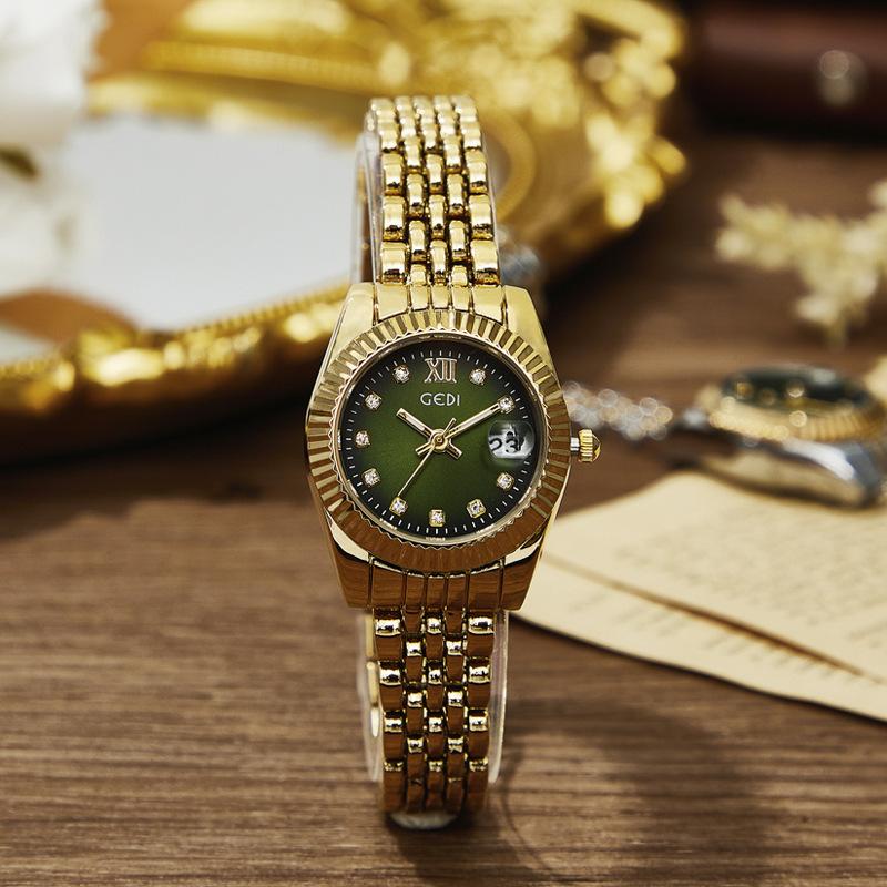 Premium Log Type Women'S Watch Light Luxury Niche Calendar Steel Belt Waterproof Watch Women'S Business Quartz Watch