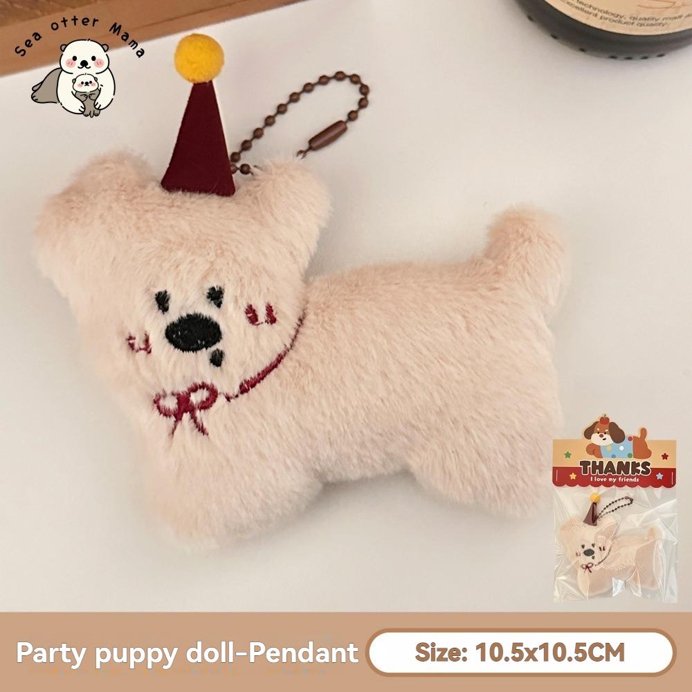 Pendentif Chiot Poupée en Peluche Cartoon Pendentif Poupée Mignonne Décoration Pendentif Porte-clés Cœur de Fille Poupée Sac à Dos