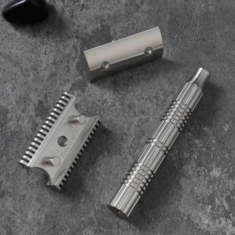 Yaqi Mens Raw Color Version Bohemia 316 Stainless Steel Adjustable Baseplate New Safety Razor Retro Fashion High Quality Razor