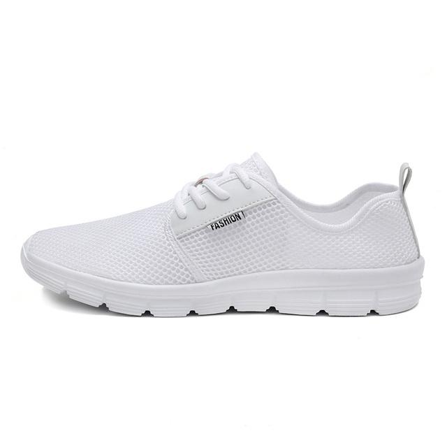 Four Seasons Couples Classic Simple Daily Travel Versatile Solid Color Lightweight Breathable Mesh Shoes Plus Size 35 -48