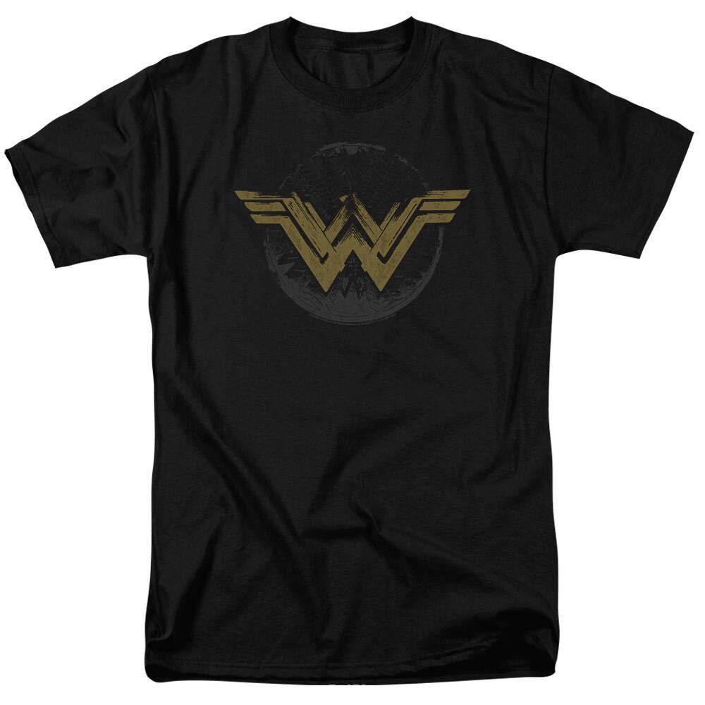 26 Wonder Woman Movie Distressed Logo T Shirt Licensed Comic Book Hero Tee Black Unisex T-Shirt M