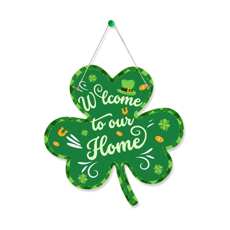 Enhances Holiday Decors with Patrick's Day Leaves Sign Welcome Door Sign for Both Indoor and Outdoor Use Decors
