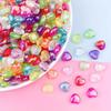 100/300/500pcs Colorful Mixed Color Acrylic Heart Shaped Sweet and Lively Bracelet Necklace Earrings DIY Beads Summer