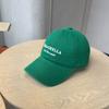 College style high quality pure cotton letter embroidery green baseball cap children soft top versatile face small cap men