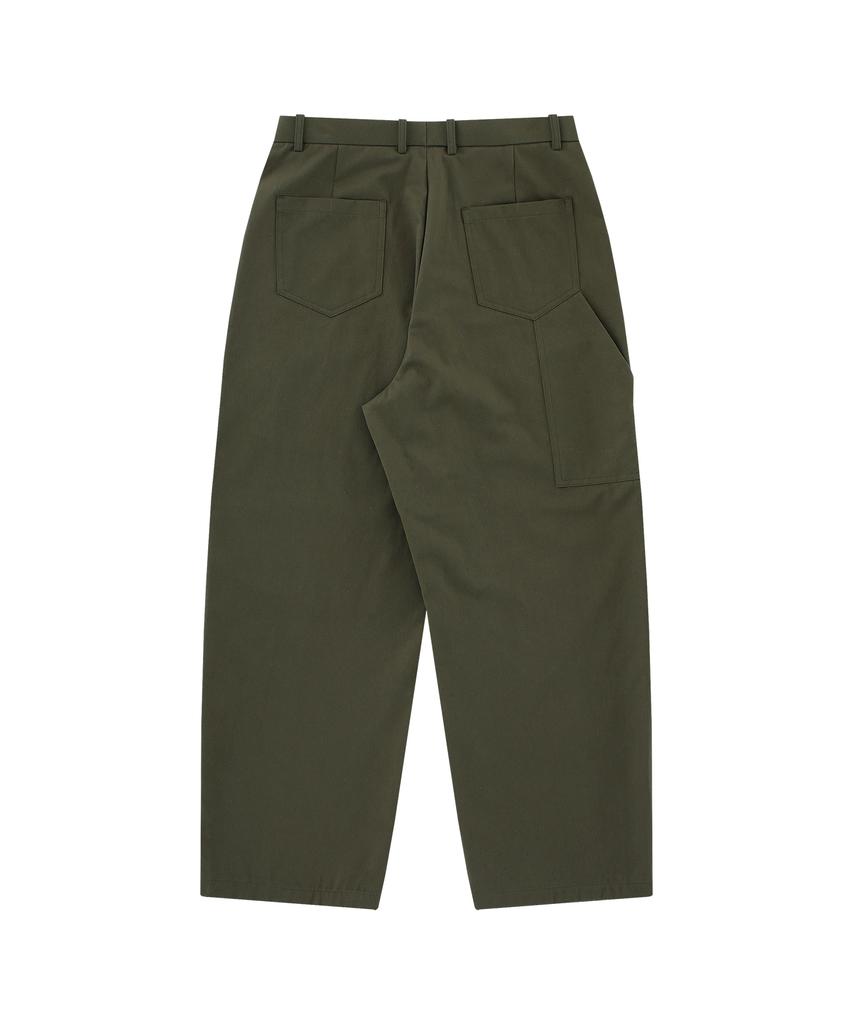 Honguseong Patched Workwear Trousers_Olive