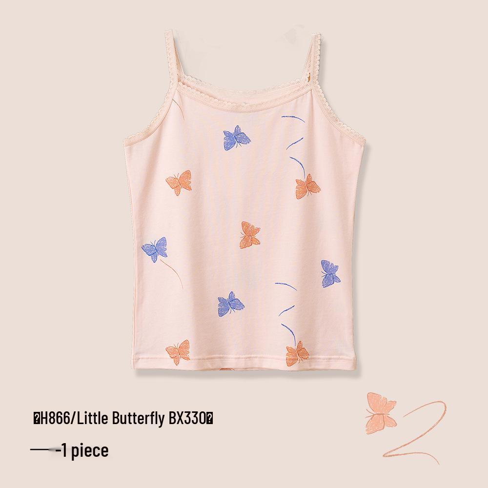 A-Class Summer Pure Cotton Antibacterial Tank Top for Girls and Infants
