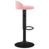 Vidaxl Bar Stool, Pink, Upholstered In Velvet