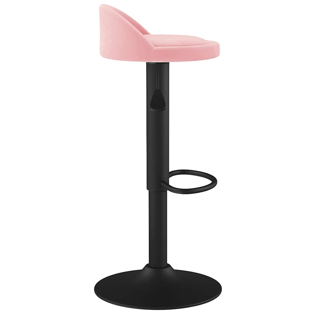 Vidaxl Bar Stool, Pink, Upholstered In Velvet