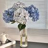 4 Stück künstliche Hortensienblüten groß lebensecht Kunstseide Hortensien mit Stiel Volle künstliche Blumenanordnung für Tischmittelstück Hochzeitsparty Zuhause