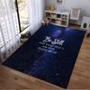 "Galaxy Psalm 46:10 Verse Rug" Non-slip Rug Suitable for Living Room and Bedroom Sofas.