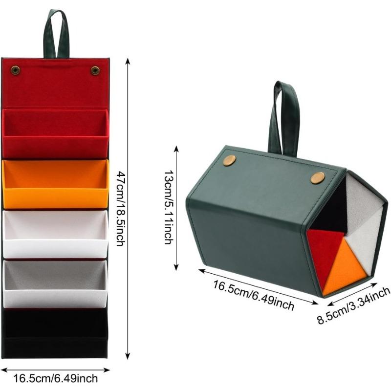 Travel Sunglasses Organizer, Sunglass Travel Case for Multiple Pairs, Foldable Hanging Eyeglass Storage with 5 Slots.