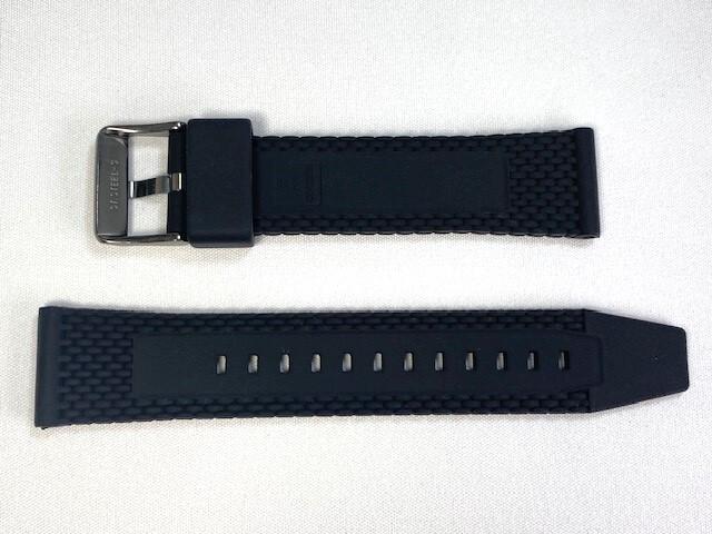 R045014N0 SEIKO 5 Sports 22mm Silicone Rubber Band Black for Via SRPJ95K1/ 4R36-12V0 (Ships Nekoposu)