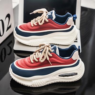 Chaussures Décontractées Homme Street Style Couleur Vive pour Hommes Sneakers Chunky Punk Sociales pour Hommes Grande Taille Nouvelles Sneakers Vulcanisées à Plateforme