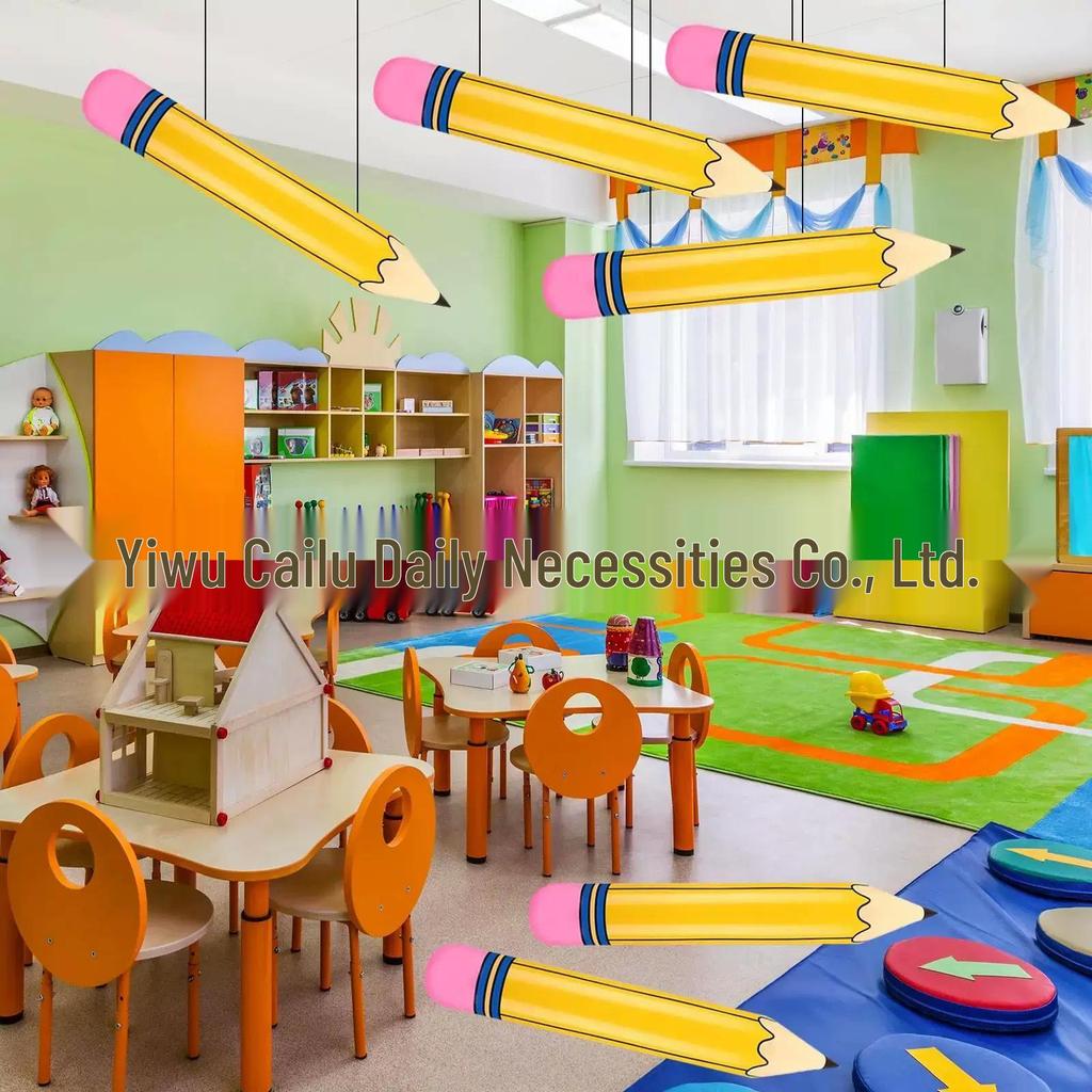 Inflatable PVC Pencil Balloon for Kindergarten Sports and School Decorations