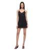 TOOMUCHTAX Floral Hotfix Mini Slip Dress Black