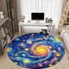 1PC Galaxy Swirl Office Round Area Rug,  Mat Suitable ForOffice, Under Office Chairs Bedroom Living Room Home Decor, Room Deco