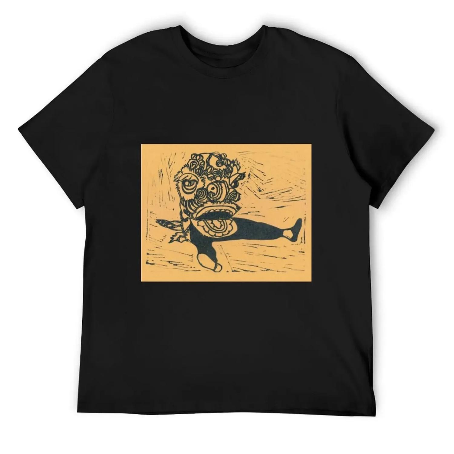Lion dancer T-Shirt anime t shirts custom t-shirts T-shirts oversize T-shirts for men cotton S