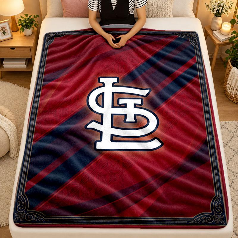 Flannel BlanketSt. Louis Cardinals Warm Soft Throw Blanket for Indoor Sofa Bed Living Room Use