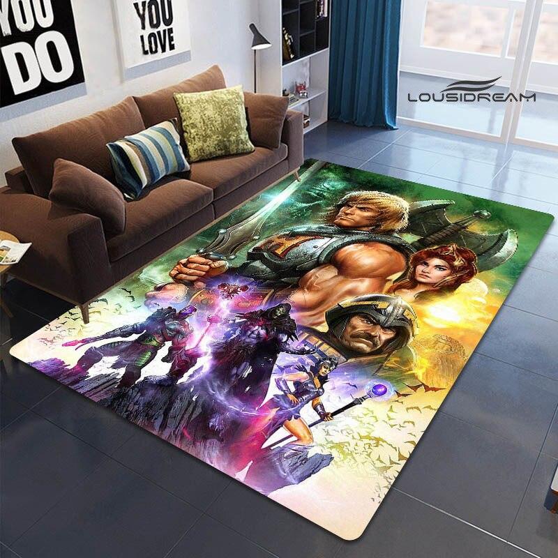 Alfombra estampada de Anime Universe Master HE-MAN, alfombra de juego para niños, sala de estar, dormitorio, hermosa alfombra, accesorios de fotografía