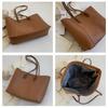 Retro Large Capacity Faux Leather Tote Bag for Women, Vintage Style Work Shoulder Handbag, Street Chic Commuter Purse