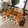 Soft Absorbent Non-Slip Rug Dog Lovers Rug Floor Mat Home Decor Doormat Bedroom Floor Mat Shower Carpet