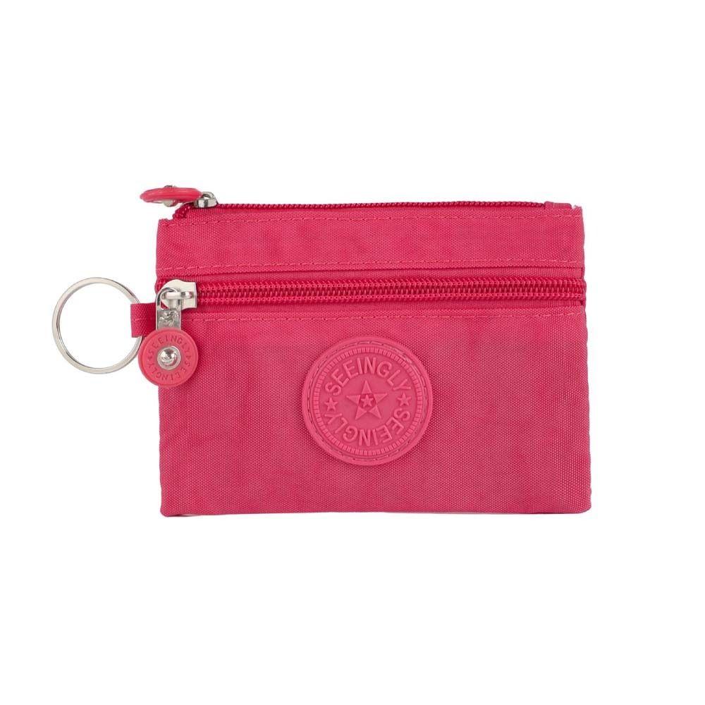 

Письмо Двухслойный Кошелек Короткий Простой Сумка для Денег Портативный Короткий Кошелек на Молнии для Монет Шоппинг горячий розовый