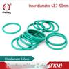 Grüner FKM O-Ring, Innendurchmesser: 43,7/45/46,2/47,5/48,7/50 mm, Breite: 3,55 mm, Säure- und Alkalibeständig