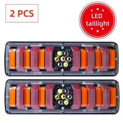 12V 24V LED LKW Rücklicht Hohe Helligkeit Heckleuchte Mehrere Funktionen Rückfahrlicht Bremslicht Stopplicht Lichter Für Anhänger Auto