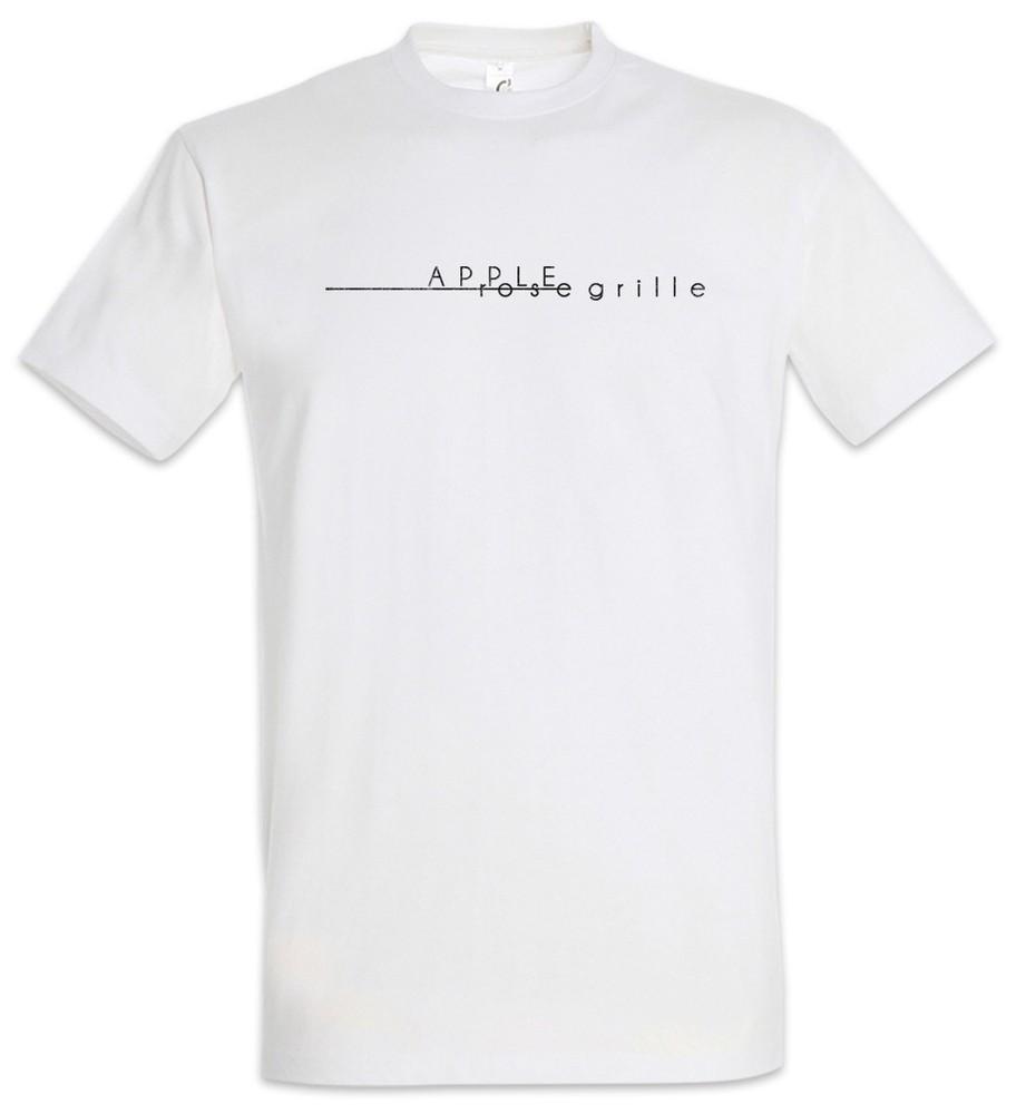 

Apple Rose Grille T-Shirt Pretty Restaurant Symbol Little Logo Sign Liars Bar XL