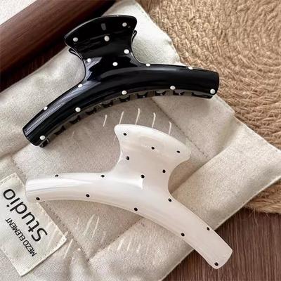 Wave Point Dot Large Hair Claw Clips Women Girls Simple Plastic Big Crab Hair Clamps Barrettes Hairpins Hair Accessories Fashion