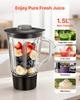 Stand Mixer, 4.3 L Electric Kitchen Mixer, 1300W Dough-Mixer, 6+P Speeds Tilt-head Food-Mixer with 1.5 L Blender Cup, Stainless Steel Bowl, Dough
