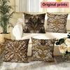 Luxus Vintage Geprägte Blatt Kissenbezüge Muster Kissenbezug Geeignet für Sofa Schlafzimmer Auto Kissenbezug