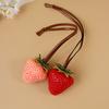 New Creative Simulation Big Strawberry Bag Pendant Personalized Three-dimensional Resin Cute Keychain Bag Accessories Pendant