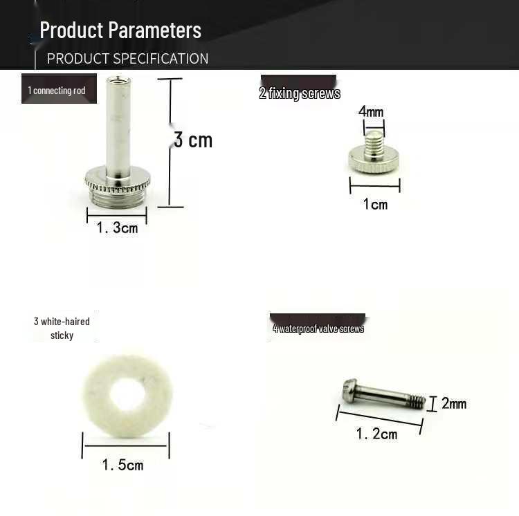 B-flat Trumpet Repair Kit: Screws, Springs, Felt Pads, Cork, Water Key, Brush, Universal Keys.