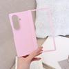 Solid Color Macaron Phone Case for Samsung Galaxy Z Fold 7 6 5 3 4 Fold7 Fold6 Fold5 Fold4 5G Hinge Protective Hard Shell Cover