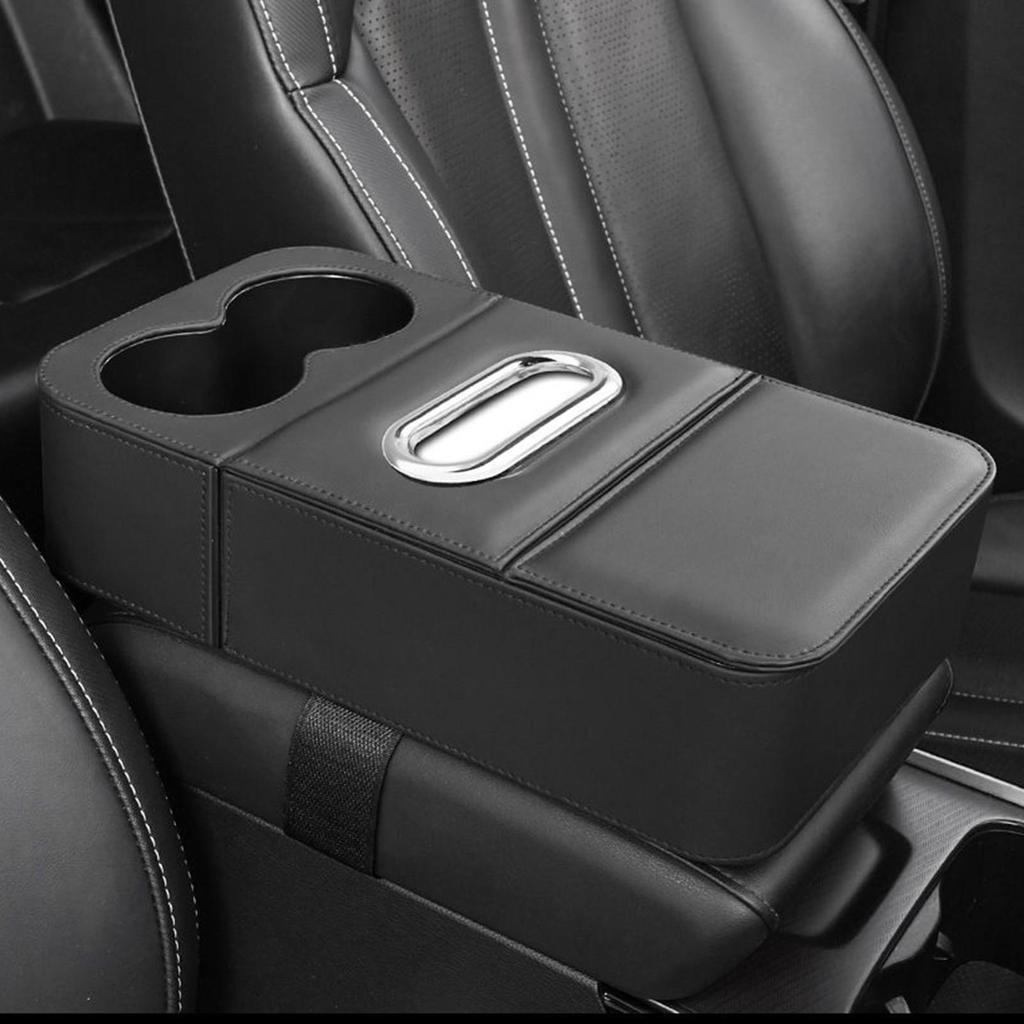 Car Console Organizers And Storage Large Cup Holder Tissue Dispenser Car Center Console Cup Holder For Water Bottle Key