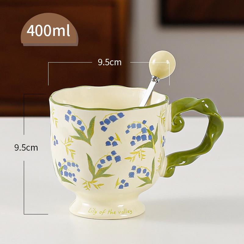 Ceramic Goblet Gift Box for Teacher Cup Souvenir Mug Underglaze Colored Water Cup for Household Coffee Cup for Women