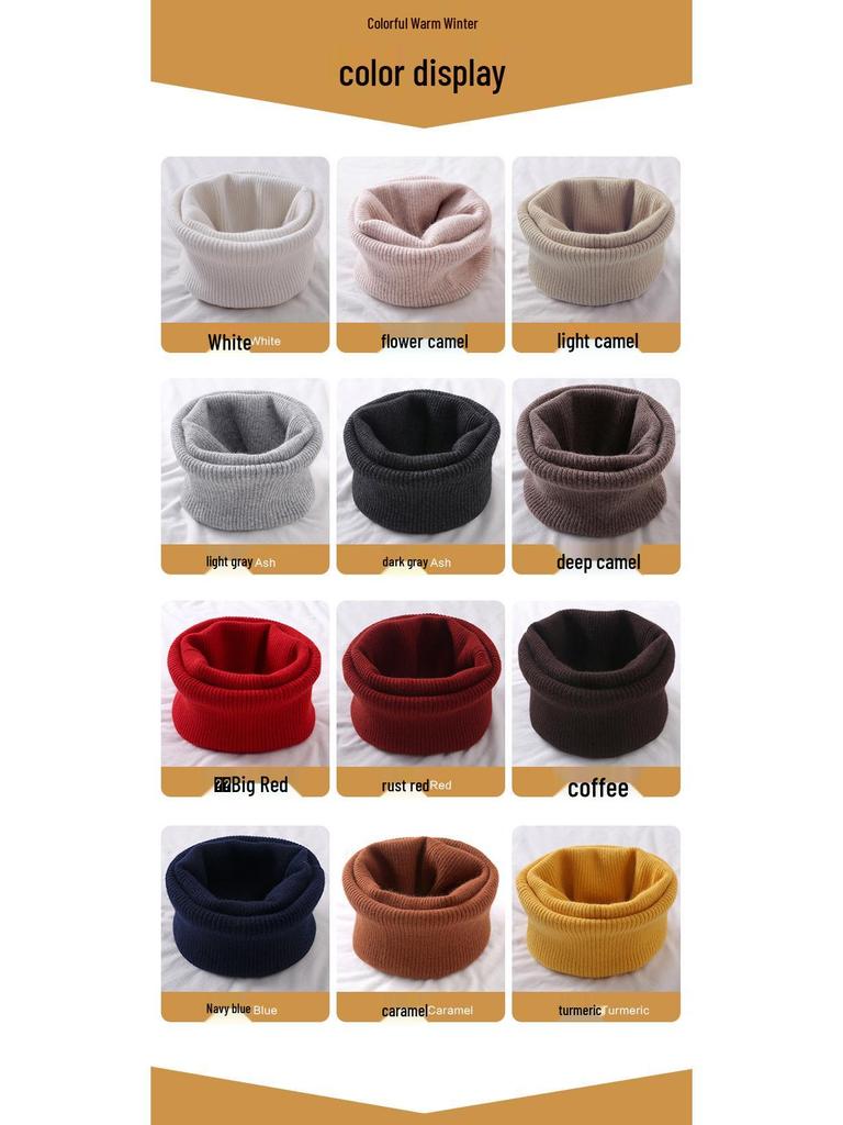 Unisex Winter Cashmere Snood: Windproof Scarf, Neck Warmer, and Mock Turtleneck for Cycling and Cold Weather Protection.