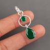 Green Onyx Gemstone 925 Sterling Silver Women Gift Jewelry Handmade Pendant1.80" PP-10-17